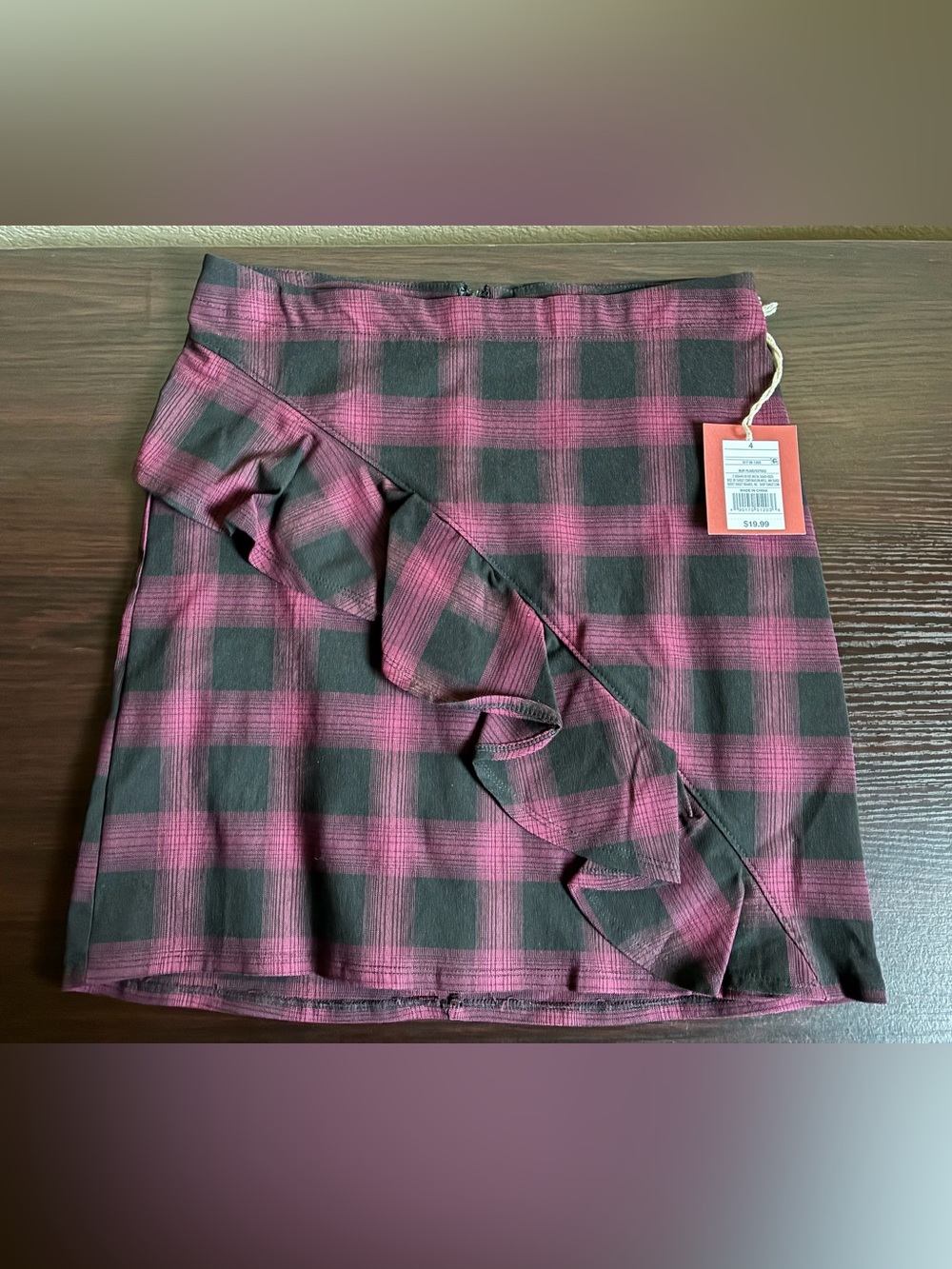 New With Tags Plaid Wrap-Style A-Line Skirt – Size 4
